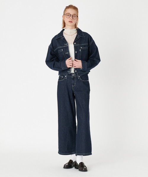 「Levi's」 デニムジャケット S ダークインディゴブルー レディースの画像