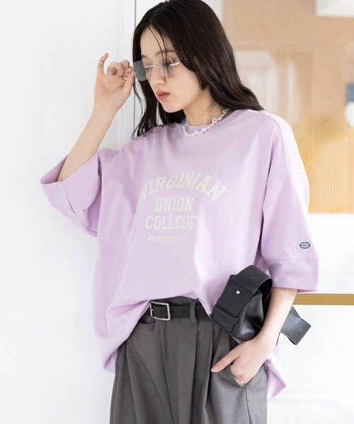 DISCUS tシャツ 「DISCUS/ディスカス」カレッジBIGTシャツ レディース 