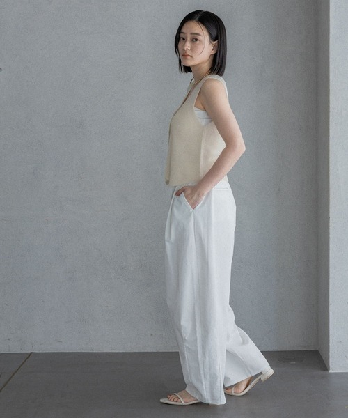 ベスト ジレ ニットベスト レディースの画像