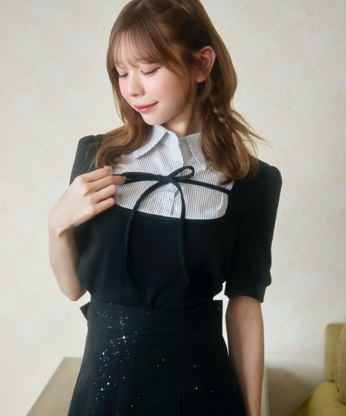 TITTY＆CO.（ティティーアンドコー） tシャツ 半袖 ストライプシャツ