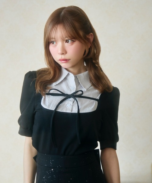 トップス titty&Co. TITTY＆CO.（ティティーアンドコー） tシャツ ストライプシャツ