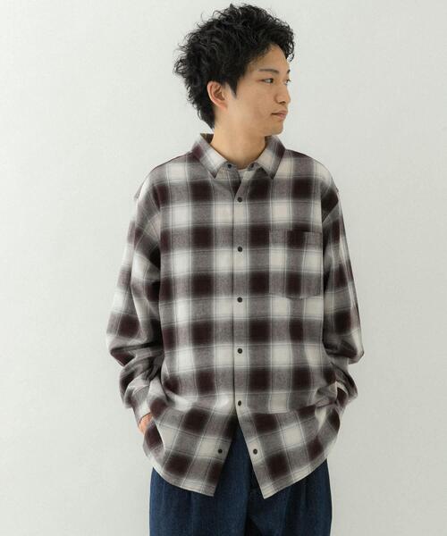 「EKAL」 長袖シャツ MEDIUM レッド メンズ_画像5