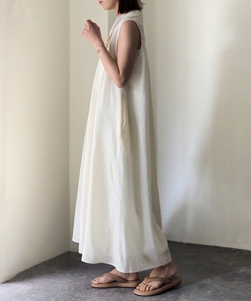「Riberry」 ノースリーブワンピース MEDIUM ネイビー レディース_画像3