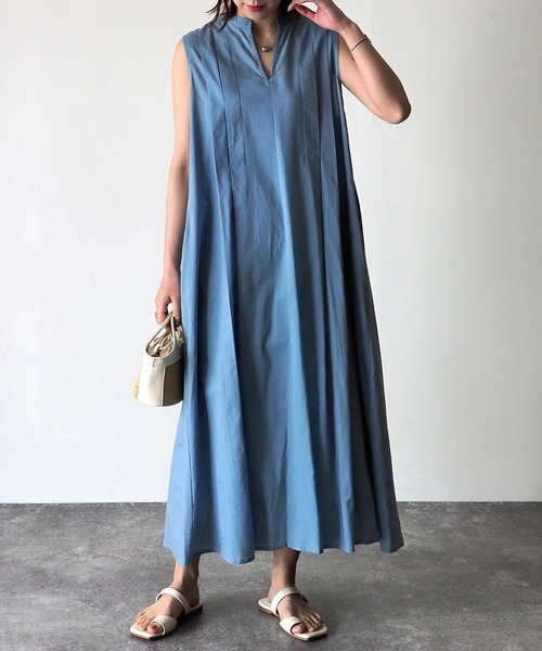 「Riberry」 ノースリーブワンピース MEDIUM ネイビー レディース_画像7