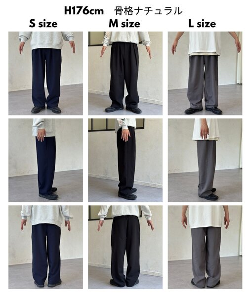 「CPCM」 スラックス MEDIUM ネイビー レディース_画像3