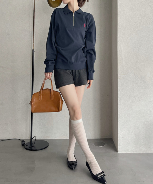 「U.S. POLO ASSN.」 長袖ポロシャツ M ブラック レディース_画像8