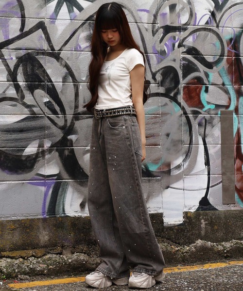 ATMARK ジーンズ 「4サイズ展開 / UNISEX 」ZOZO限定 ペインティング 