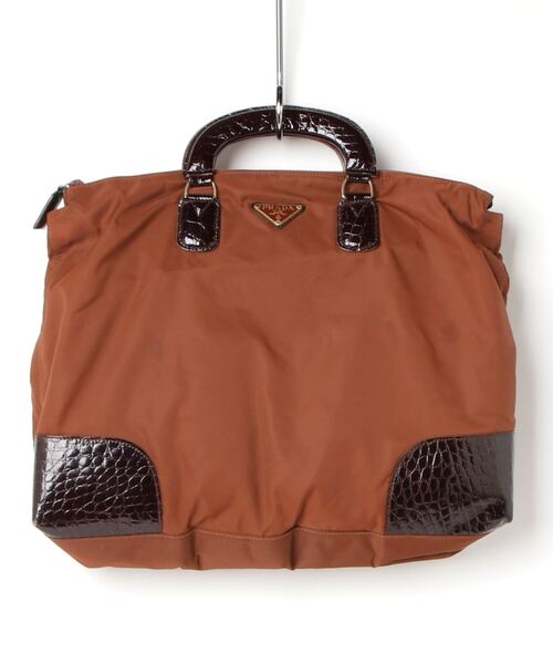 PRADA ブラウン ハンドバッグ PRADA（プラダ） ハンドバッグ - ブラウン レディース : ZOZOTOWN
