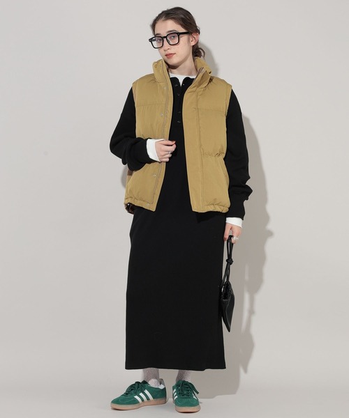 「GEORGE'S」 長袖ワンピース MEDIUM モカ レディース_画像3