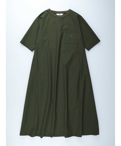 「CAMP7」 半袖ワンピース M カーキブラウン レディース_画像8