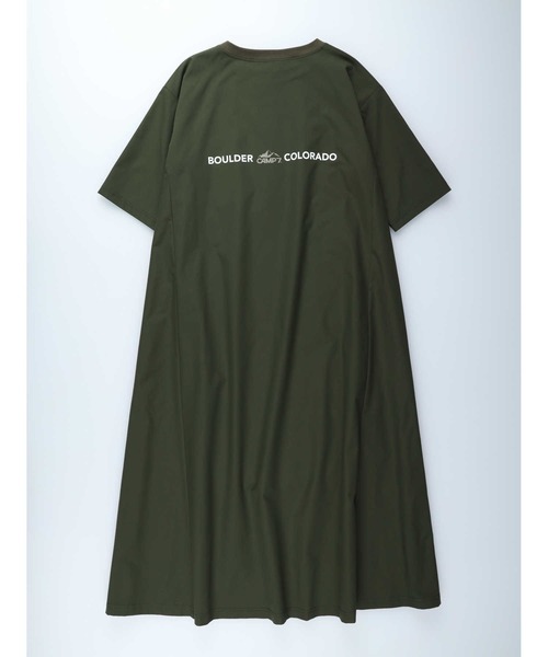 「CAMP7」 半袖ワンピース M カーキブラウン レディース_画像9