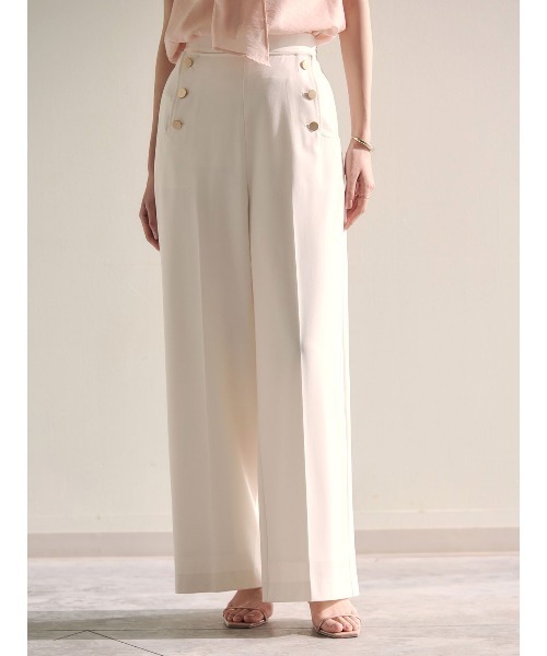 パンツ andmary Highwaist ribbon pants beige S andmary（レディースボトムス、パンツ） | ファッション の商品一覧