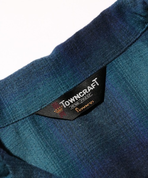 「TOWNCRAFT」 長袖シャツ MEDIUM ブラウン メンズ_画像5