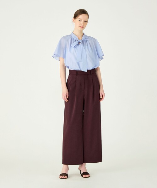 Ballsey（ボールジィ） ブラウス シャツ 半袖 クールローン フリル