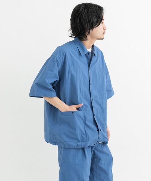 「EKAL」 半袖シャツ MEDIUM ネイビー メンズ_画像6