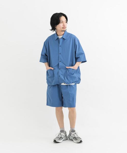 「EKAL」 半袖シャツ MEDIUM ネイビー メンズ_画像8
