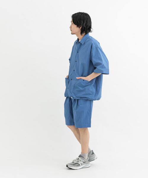 「EKAL」 半袖シャツ MEDIUM ネイビー メンズ_画像9