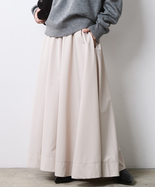 「CHIC STYLE」 ロングスカート LL ブラック レディース_画像2