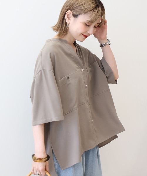 Ballsey ボウタイブラウス 長袖 36 Ballsey（ボールジィ） 長袖ブラウス 36 ネイビー レディース