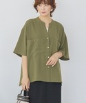 ブラウス シャツ 夏 半袖 「WEB限定」ミリ...の詳細画像1