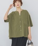 ブラウス シャツ 夏 半袖 「WEB限定」ミリ...の詳細画像2
