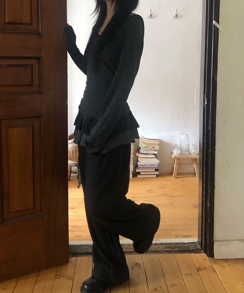 「MEMECLE」 スウェットパンツ FREE グレー レディース_画像7