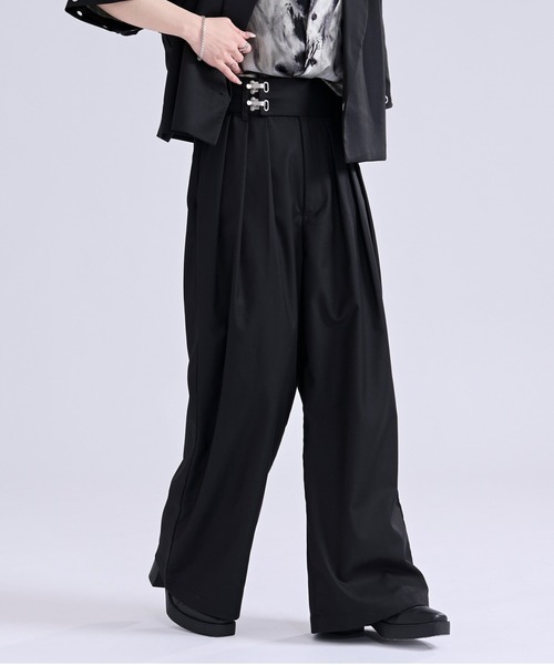 Ellno Loset（エルノロゼット） ワイドパンツ スラックス トグルロック