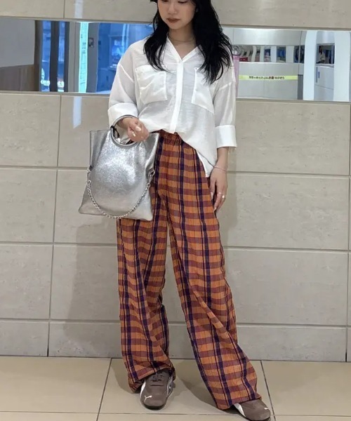 「ROSE BUD」 7分袖ブラウス ONE SIZE パープル レディース_画像6