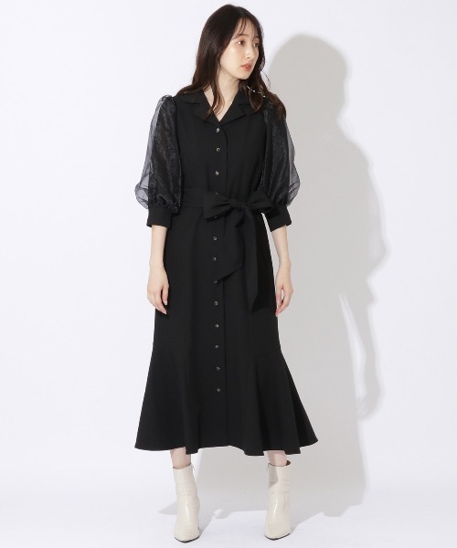 「WILLSELECTION」 シャツワンピース MEDIUM ブラウン レディース_画像8