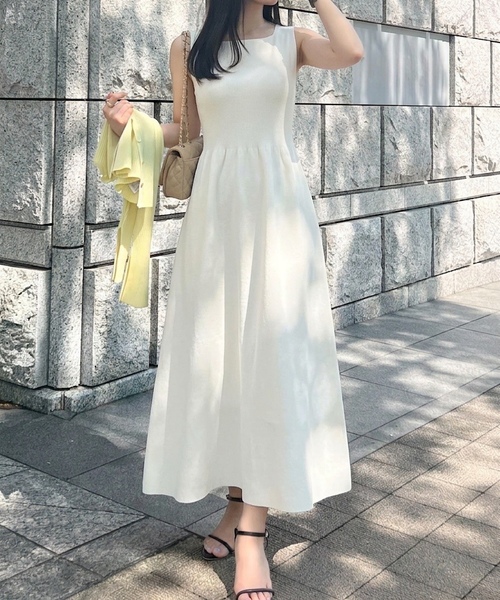 「KOBE LETTUCE」 ノースリーブワンピース M ブラック レディース_画像3