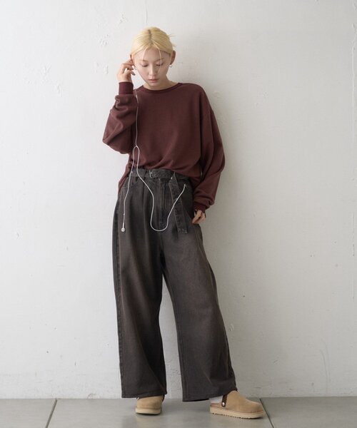 ​豪華4点コーデ！チャオパニックティピー ワイドパンツ＆刺繍デニムJKT Y2K CIAOPANIC TYPY（チャオパニックティピー） ワイドパンツ ジーンズ