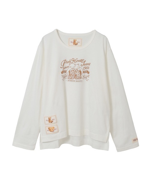 PINK HOUSE（ピンクハウス） tシャツ テディベアラベルプリント