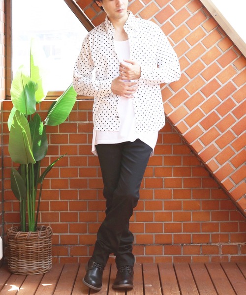 8 シャツ ドット長袖シャツ 日本製 メンズ レディース : ZOZOTOWN