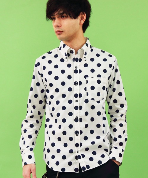 8 シャツ ドット長袖シャツ 日本製 メンズ レディース : ZOZOTOWN