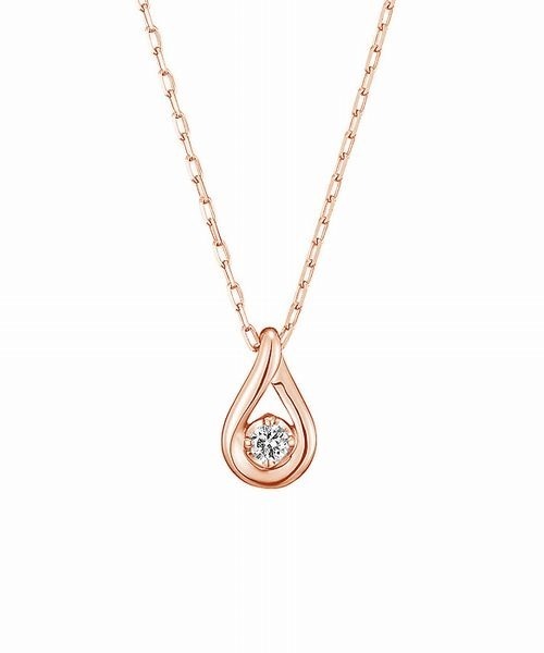 4℃ ネックレス　K10 美品 4℃（ヨンドシー） ネックレス 「10月誕生石」K10ピンクゴールド