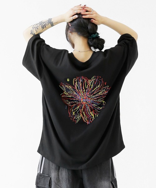 minsobi（ミンソビ） tシャツ フローラルグラフィティ ビッグ 