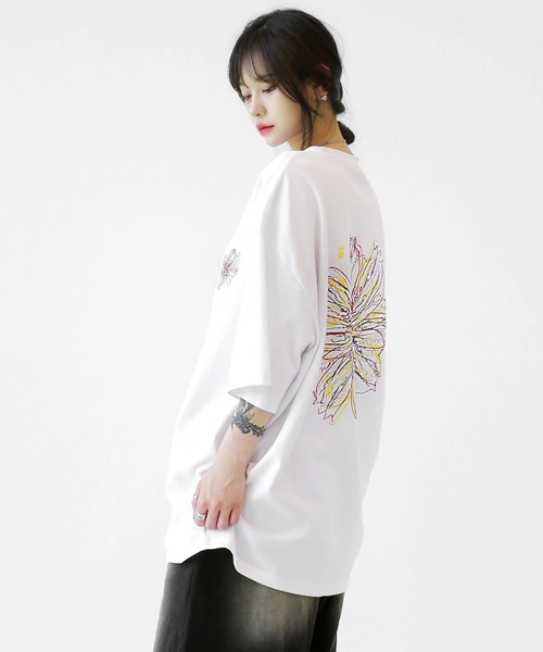 minsobi（ミンソビ） tシャツ フローラルグラフィティ ビッグ
