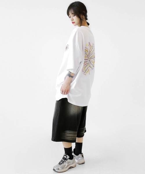 minsobi（ミンソビ） tシャツ フローラルグラフィティ ビッグ 
