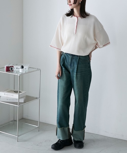 CONFLICT オーバーサイズ ヘンリーネック Tシャツ JOURNAL STANDARD（ジャーナルスタンダード）の「オーバーサイズ