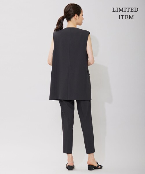 アウター 【WEB限定・洗える】BackSatinGeorgette ノーカラージレ WEB限定 洗える BackSatinGeorgette