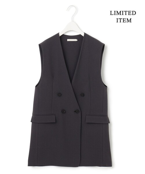 アウター 【WEB限定・洗える】BackSatinGeorgette ノーカラージレ WEB限定 洗える BackSatinGeorgette