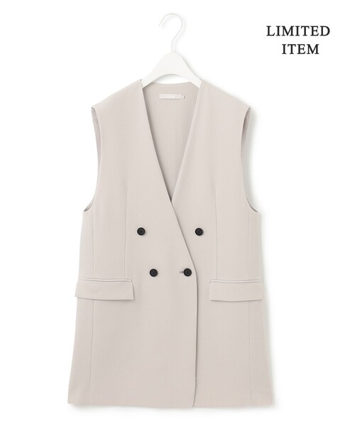 アウター 【WEB限定・洗える】BackSatinGeorgette ノーカラージレ WEB限定 洗える BackSatinGeorgette