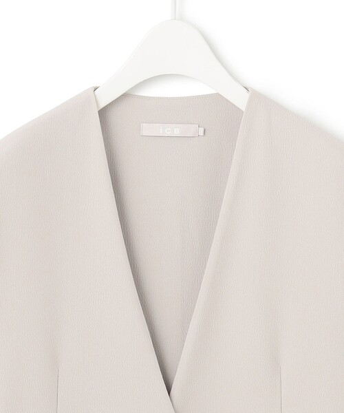 アウター 【WEB限定・洗える】BackSatinGeorgette ノーカラージレ WEB限定 洗える BackSatinGeorgette