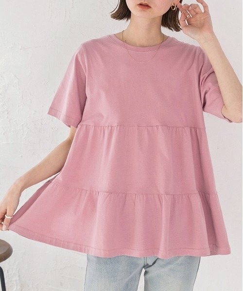 tシャツ ティアード チュニックTシャツ レディース | ad thie | 09