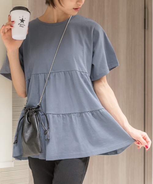 tシャツ ティアード チュニックTシャツ レディース | ad thie | 07