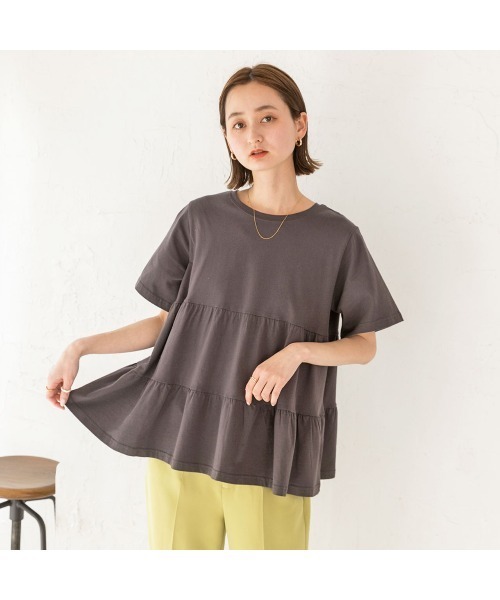 tシャツ ティアード チュニックTシャツ レディース | ad thie | 30