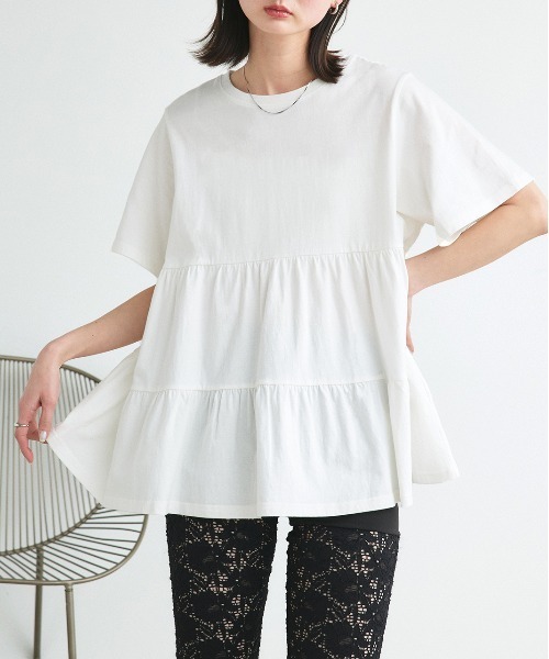 tシャツ ティアード チュニックTシャツ レディース | ad thie | 14