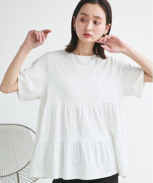 tシャツ ティアード チュニックTシャツ レディース | ad thie | 15