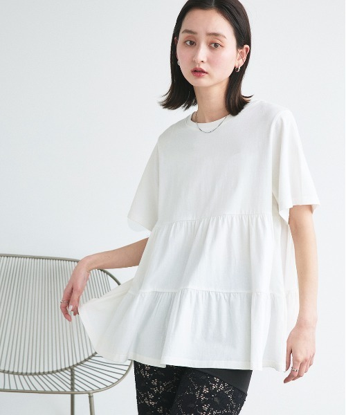tシャツ ティアード チュニックTシャツ レディース | ad thie | 17