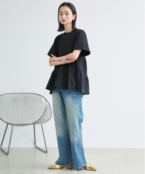 tシャツ ティアード チュニックTシャツ レディース | ad thie | 19